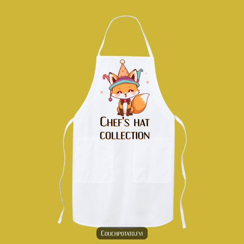 Funny Fox Hat Chef Apron - Kitchen Fun with Hilarious Style