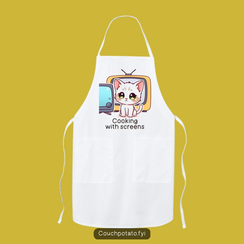 Funny Kitten Chef TV Apron: A Hilarious Kitchen Accessory Gift