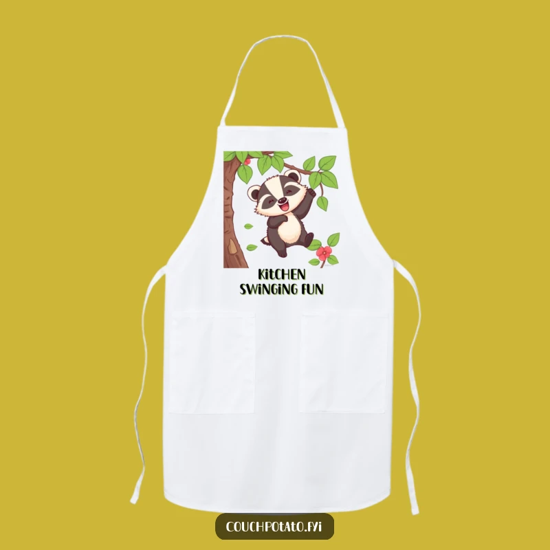 Funny Badger Vine Swing Apron: Cook with Joy, Hilarious Kitchen Fun, Ideal Funny Gift