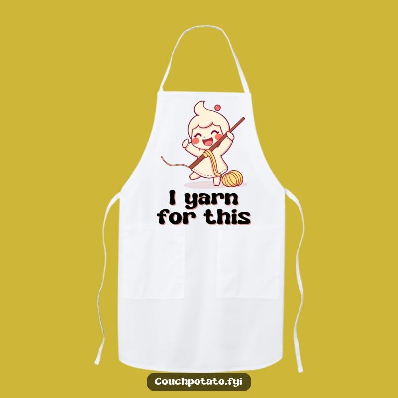 Funny Yarn Swinging Crochet Apron: Craft with Joy and Protection!