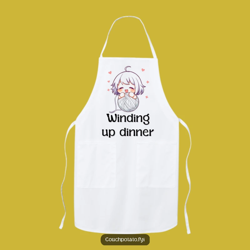 Funny Yarn Winder Work Apron: Neat Ball Crafting Style