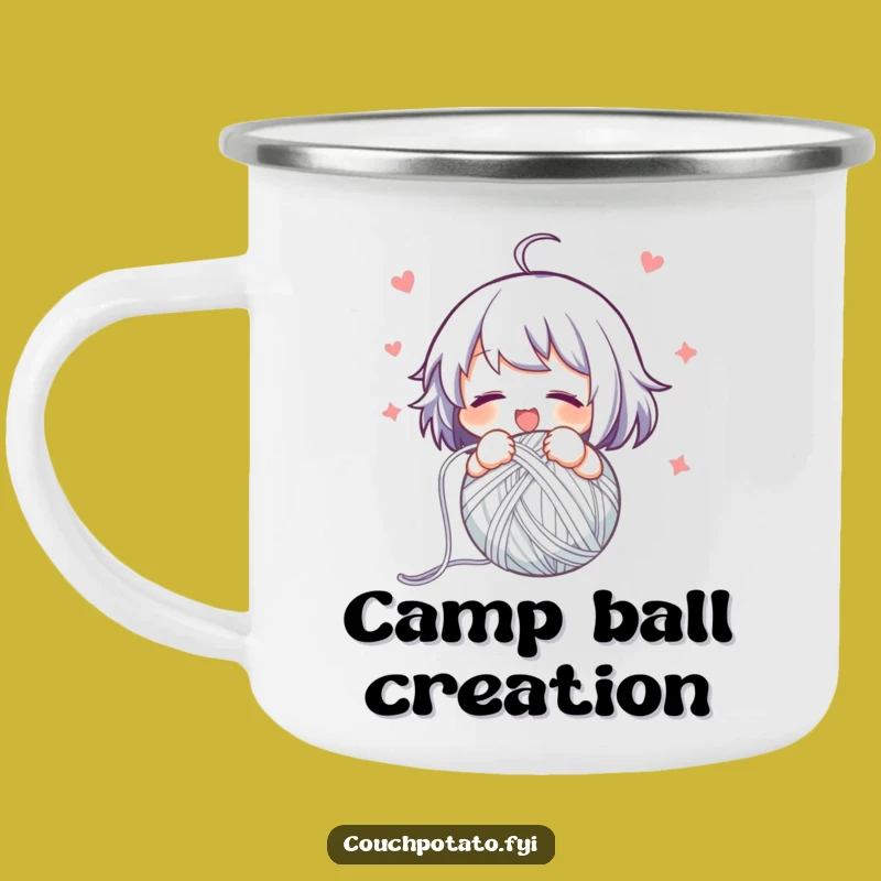 Funny Yarn Winder Camp Mug: Neat Ball Outdoor Crafting Gift