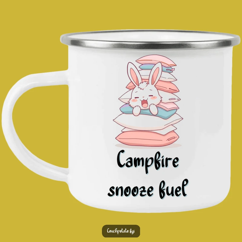 Funny Campout Bunny Pillow Mug: A Hilarious Outdoor Comfort Gift