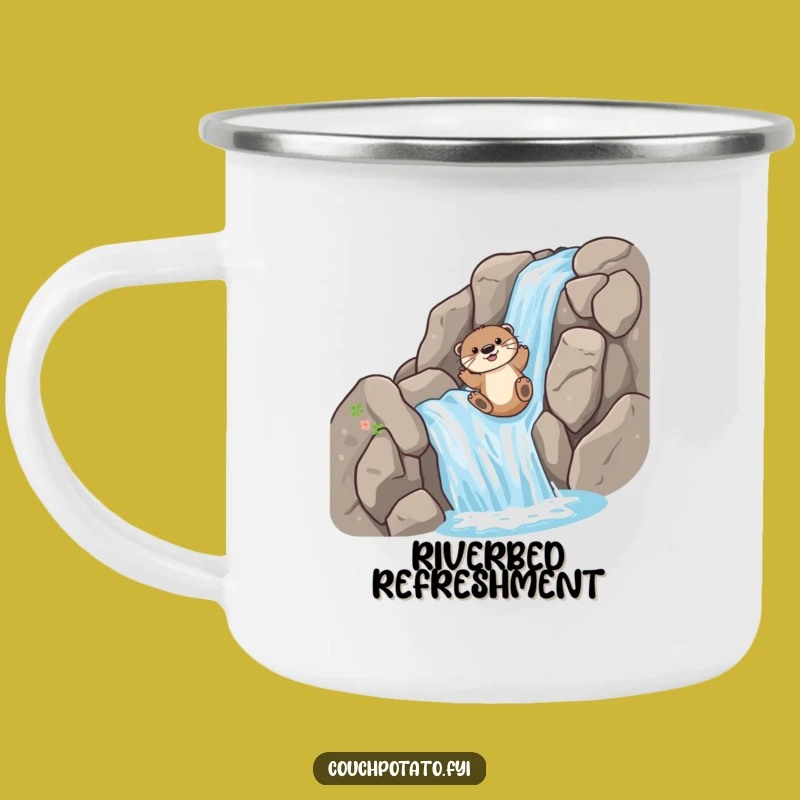 Funny Otter Slide Camping Mug: Enjoy Drinks with Hilarious Wildlife Adventure, Perfect Funny Gift