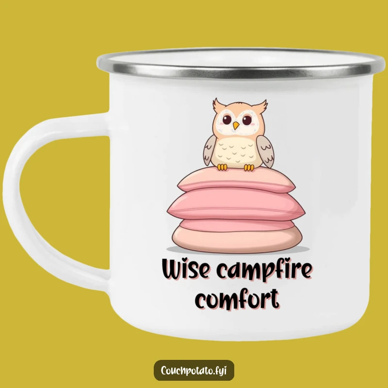 Funny Relaxed Owl Camping Mug: Enjoy Calm Sips Outdoors, Perfect Gift