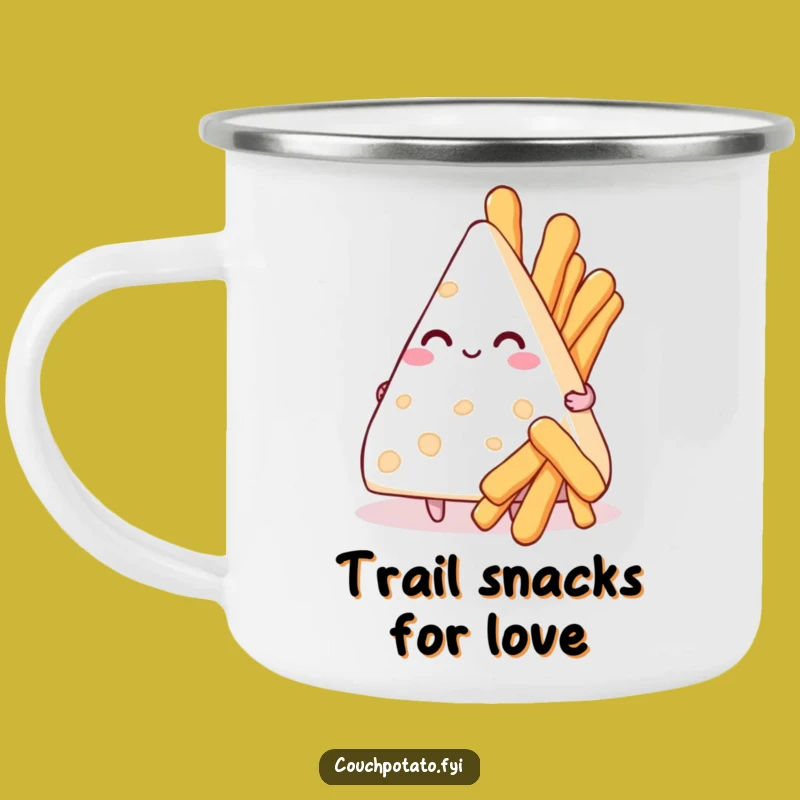 Funny Smitten Cream Cheese Breadstick Camp Mug - Romantic Adventure Fuel, Hilarious Gift