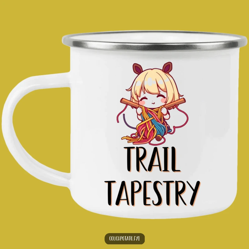 Funny Weaver's Camp Mug: Intricate Outdoor Crafting Gift