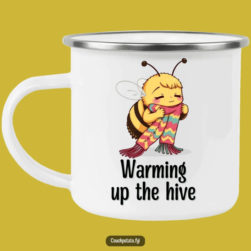Funny Bee Camping Mug: Busy Knitter Outdoors, Hilarious Adventure Gift