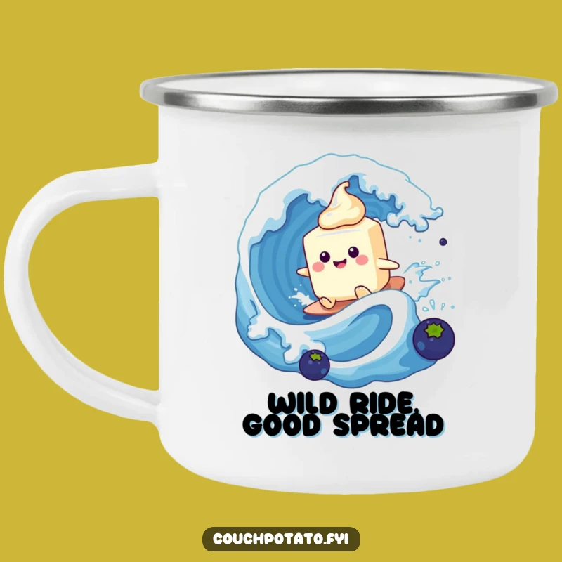 Funny Cream Cheese Surfing Camping Mug: Adventure Fuel for Your Comedic Soul!