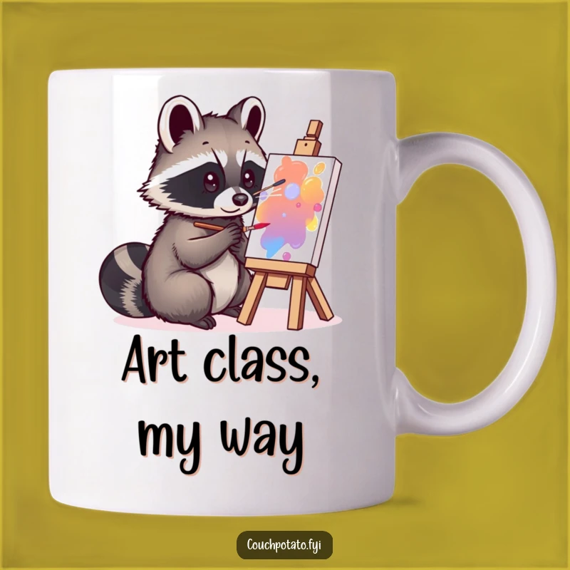Funny Raccoon Artist Mug - Creative & Hilarious Gift for Art Lovers