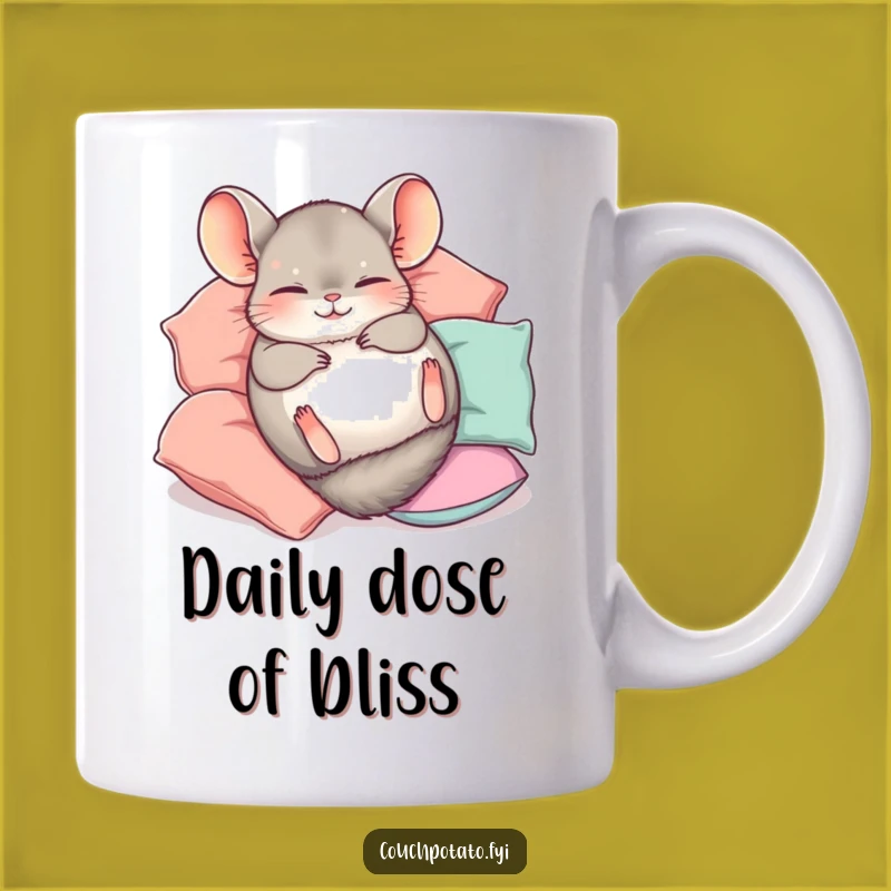 Funny Chinchilla Mug: Happy Back Roll for Ultimate Relaxation Gift
