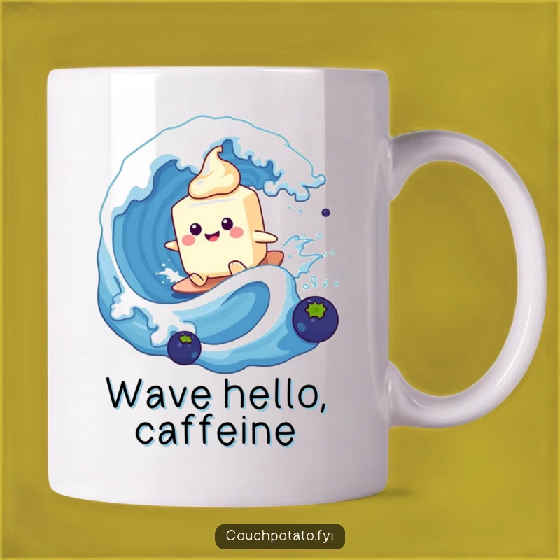 Funny Cream Cheese Surfing Mug: A Hilarious Wave of Breakfast Joy!