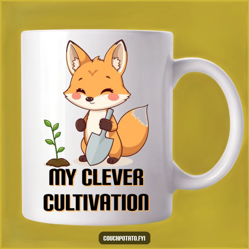 Funny Fox Gardener Mug - Proud Sprout Holder Gift for Plant Lovers