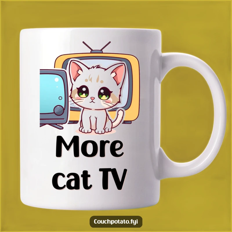 Funny Kitten TV Stare Mug: A Hilarious Feline Entertainment Gift