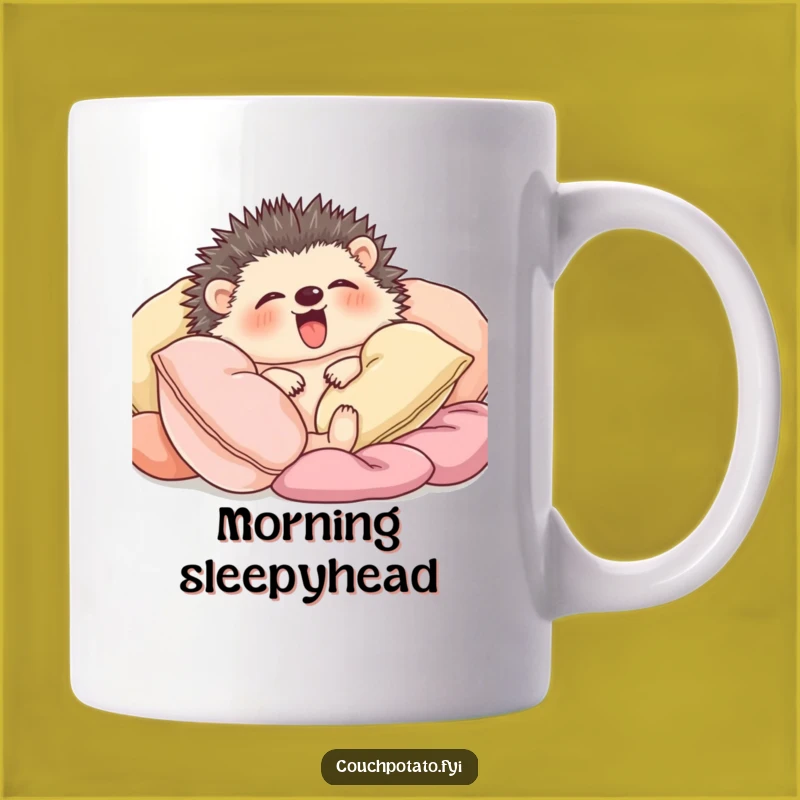 Funny Yawning Hedgehog Mug: Cozy Hedgehog Relaxing, Perfect Hilarious Gift for Sleepyheads