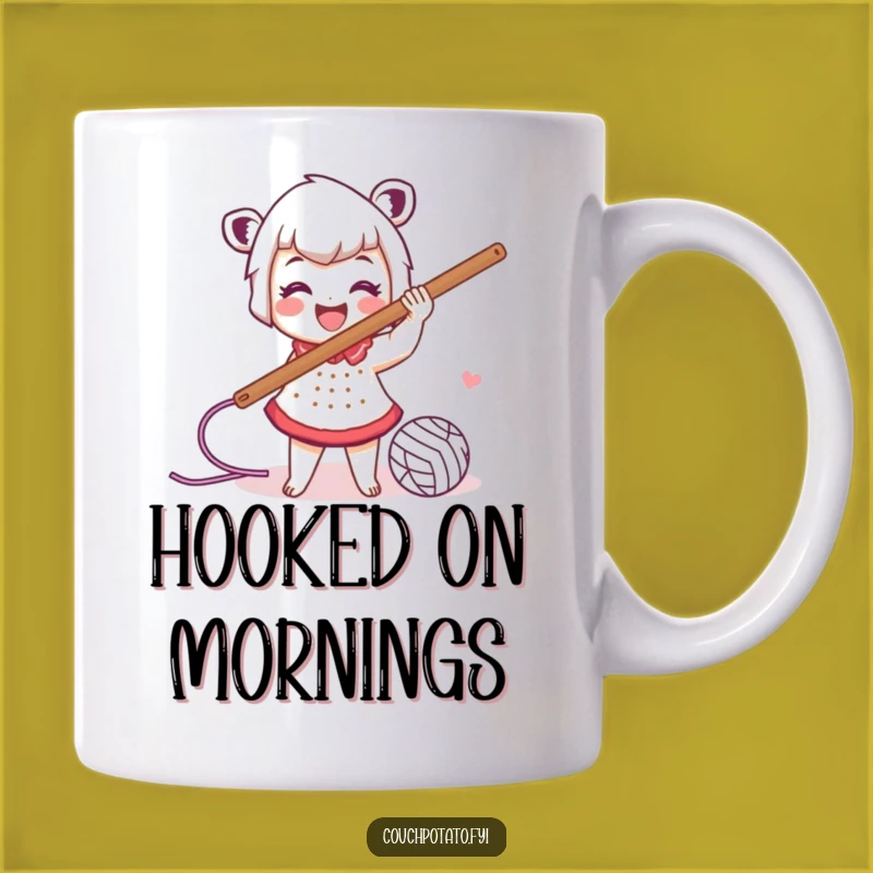 Funny Enthusiastic Crocheter Mug: Yarn Swinging Hobby Gift