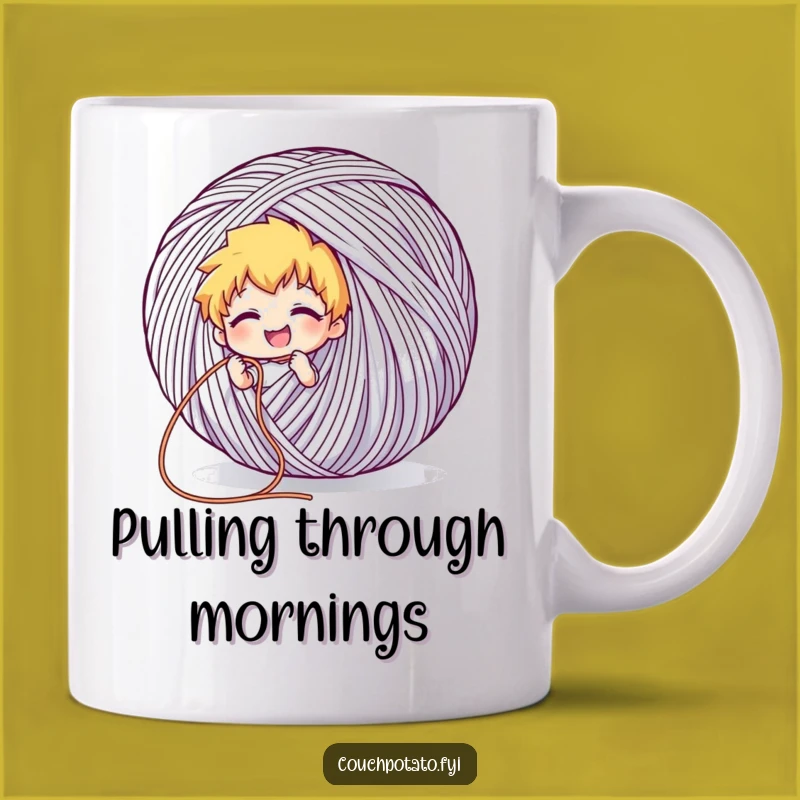 Funny Giant Yarn Thread Puller Mug: Endless Crafting Fun Gift