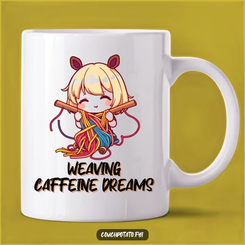 Funny Happy Weaver Mug: Complex Yarn Art Crafting Gift