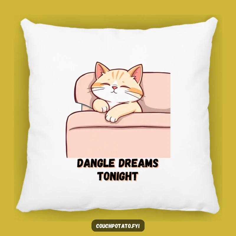 Funny Content Cat Snooze Pillow - Relaxed Pet Accent Cushion