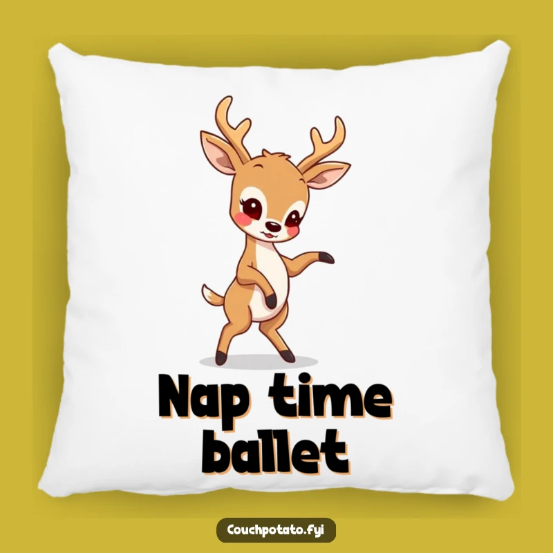 Funny Deer Dancer Pillow: Cozy Home Accent with a Playful Animal Design