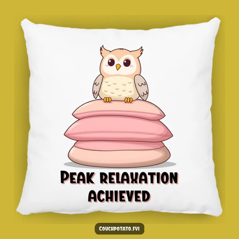 Funny Relaxed Owl Pillow: Cozy Up With Comfort And Whimsy, Perfect Gift