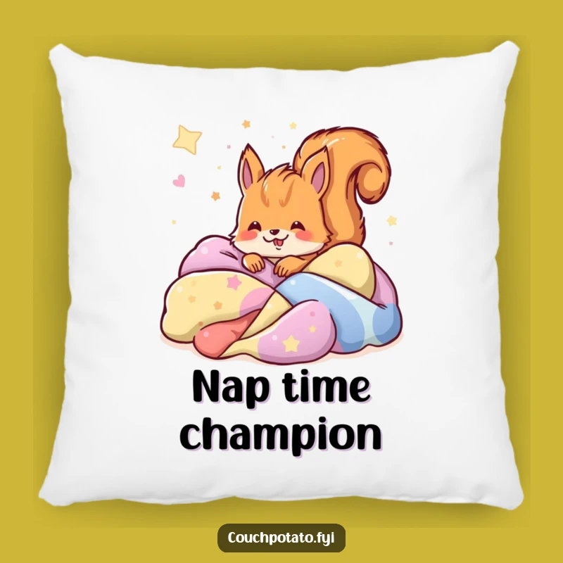 Funny Dreams Squirrel Pillow: Soft Squirrel Sleeping Cushion, Cozy & Hilarious Gift