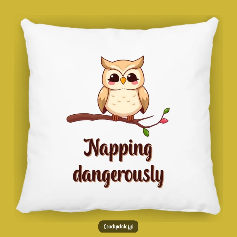Funny Owl Pillow: Add a Hilarious Touch with This Bird's Perilous Perch Design
