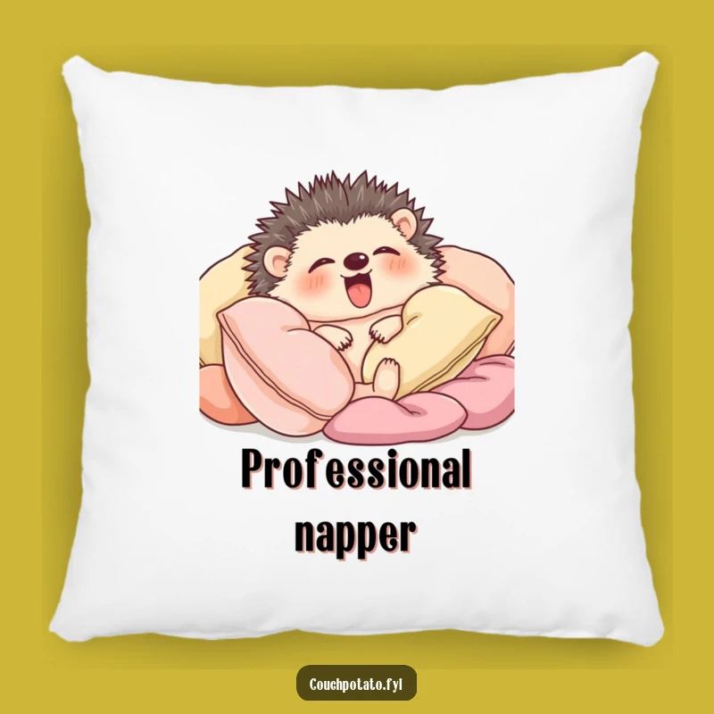 Funny Yawning Hedgehog Pillow: Soft Hedgehog Relaxing Cushion, Cozy & Hilarious Gift