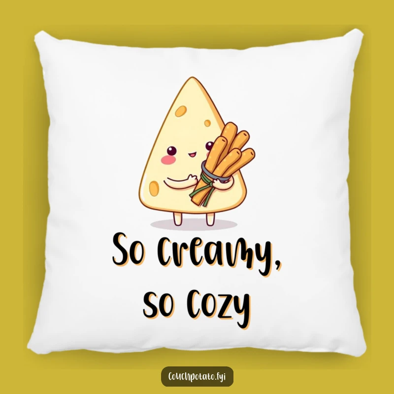 Funny Cream Cheese Hug Pillow: Smitten Comfort Snack Gift