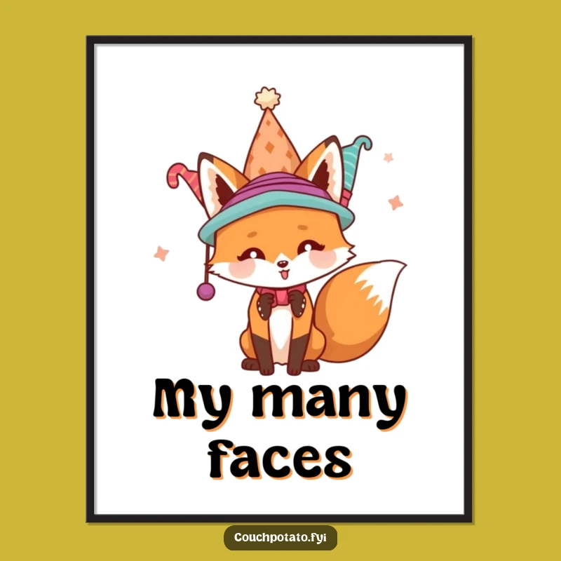 Funny Fox Hat Digital Art - Instant Hilarious Wall Decor