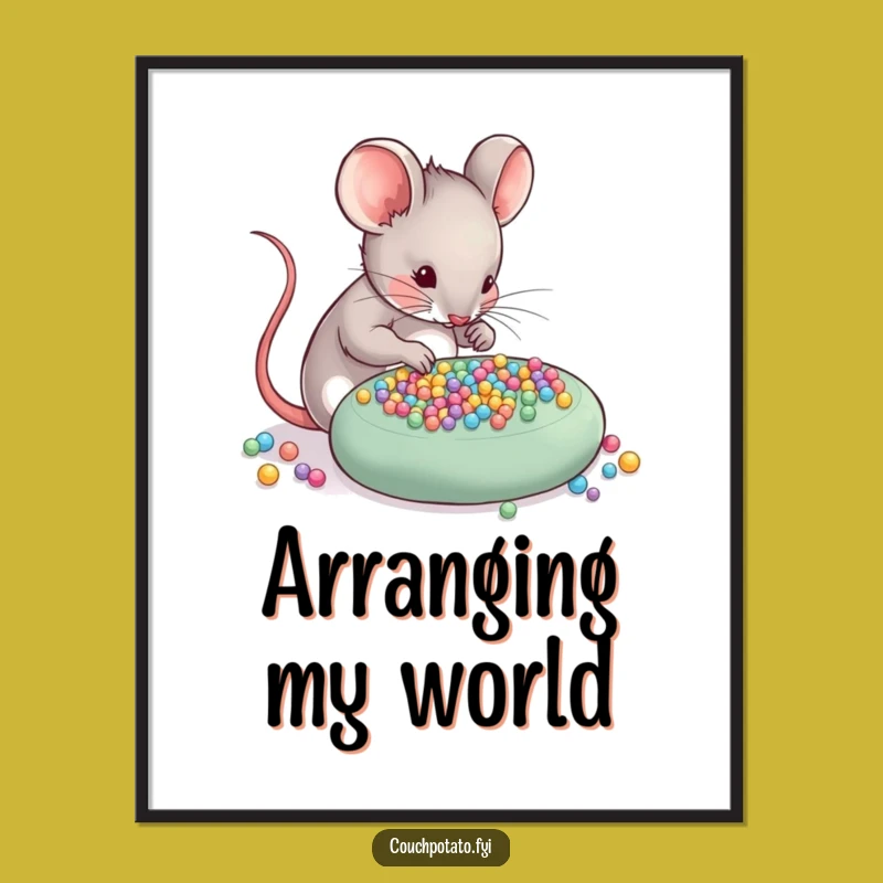 Funny Mouse Digital Art: Meticulous Crafter, Instant Hilarious Download