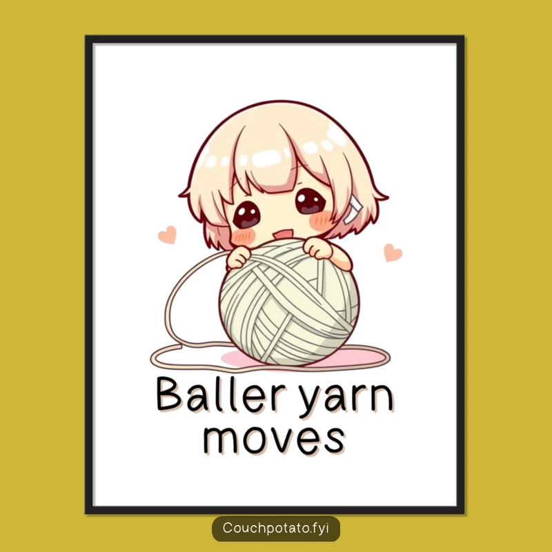 Funny Yarn Winder Digital Art: Instant Crafting Joy, Perfect Gift for Decor!