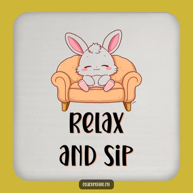Funny Bunny Lounge Coaster: Hilarious Protection for Your Surfaces