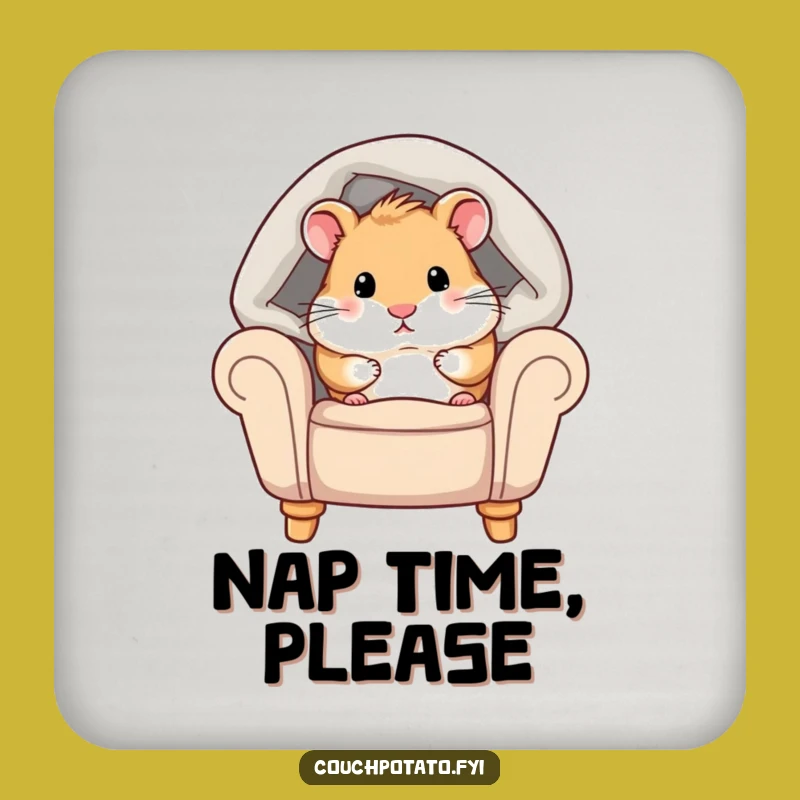 Funny Chubby Hamster Cozy Coaster - Protect Surfaces with Cute Hamster Art
