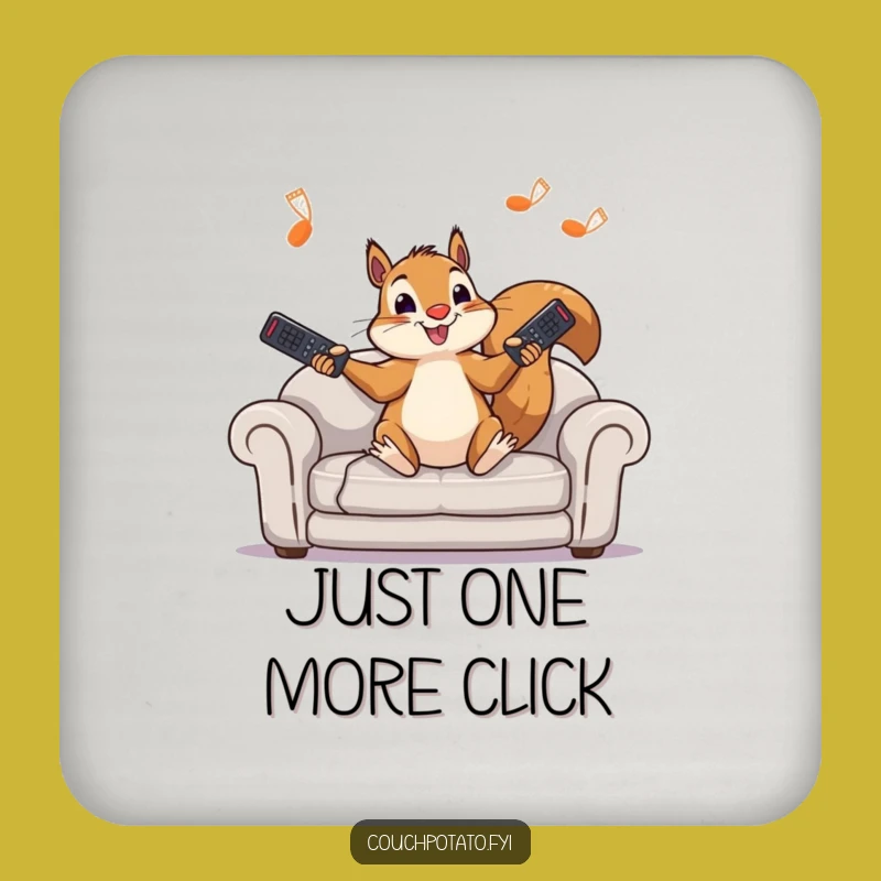 Funny Squirrel Remote Holder Coaster: Protect Surfaces with Humor