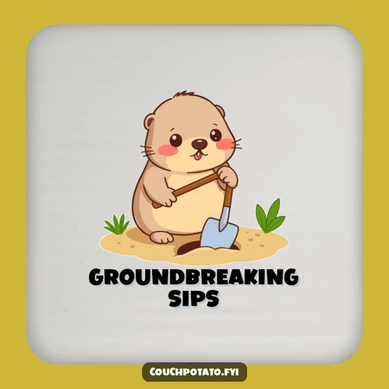 Funny Mole Digger Coaster - Diligent Spading Drink Coaster for Hard Workers