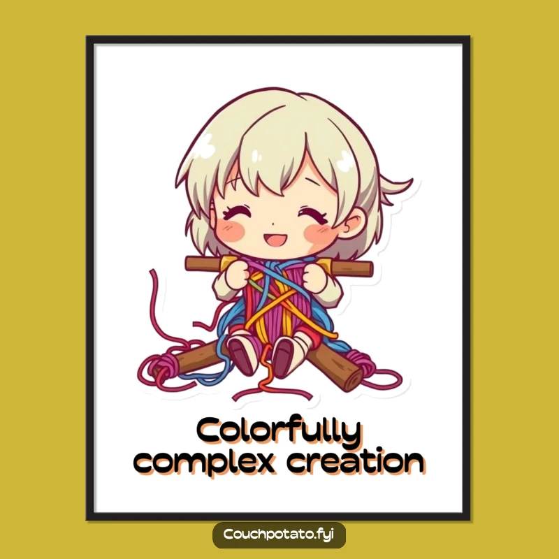 Funny Happy Weaver Poster: Inspiring Art for Textile Lovers!