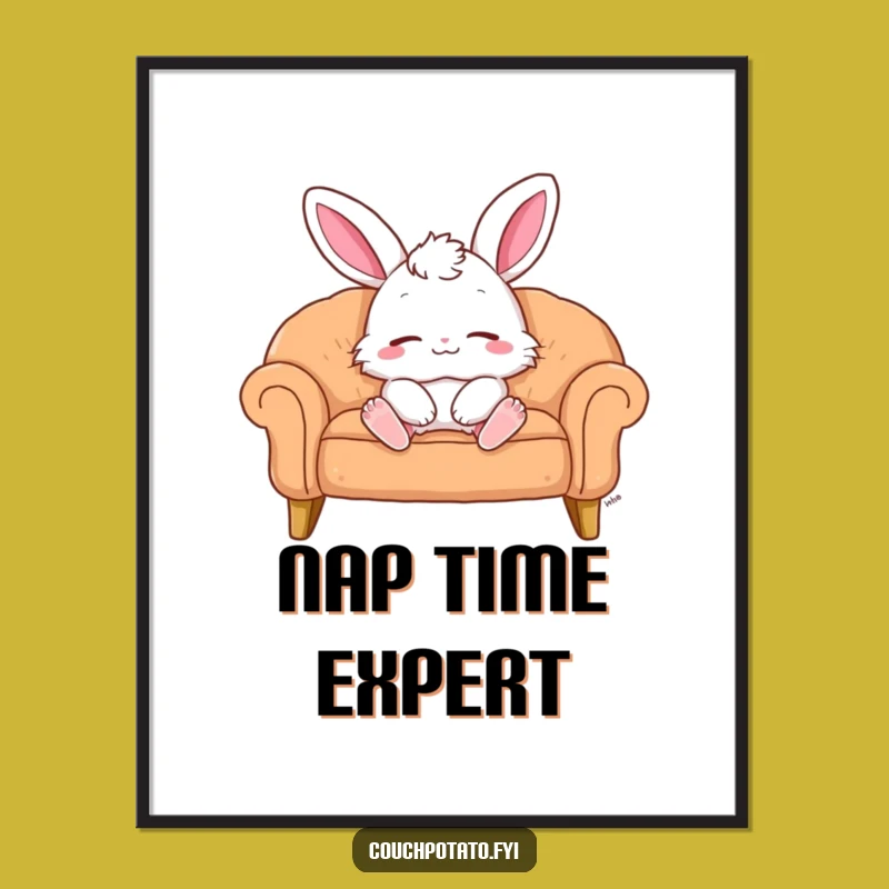 Funny Bunny Bliss Poster: Hilarious Art for Peaceful Spaces