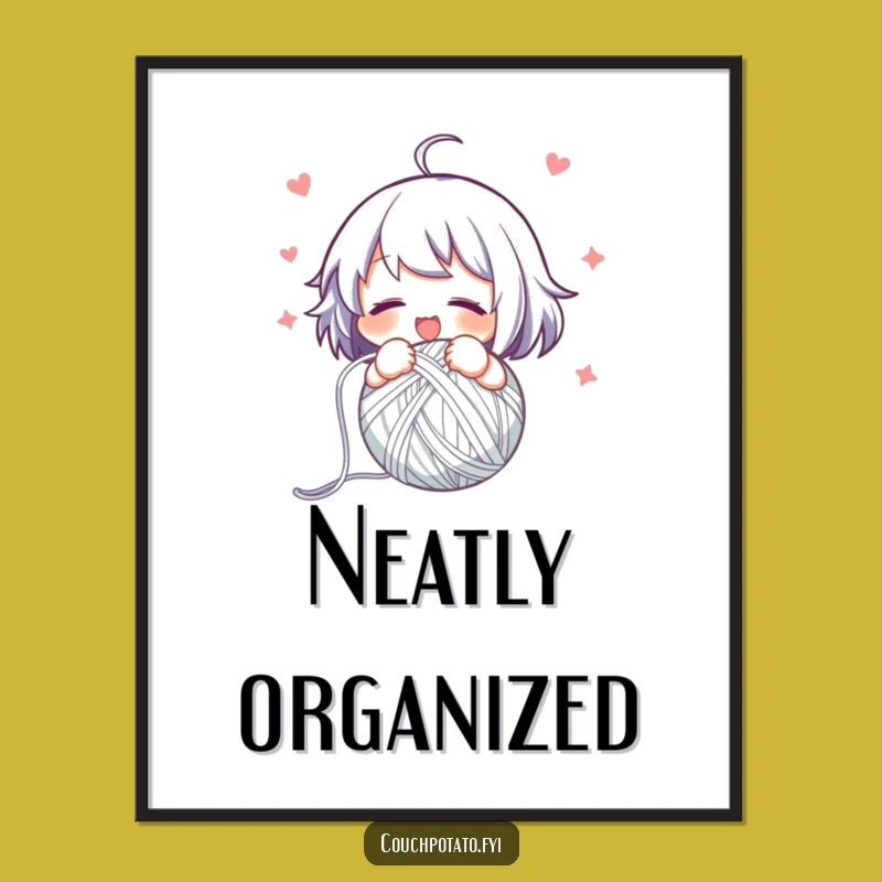Funny Yarn Winder Poster: Neat Ball Crafting Art Gift