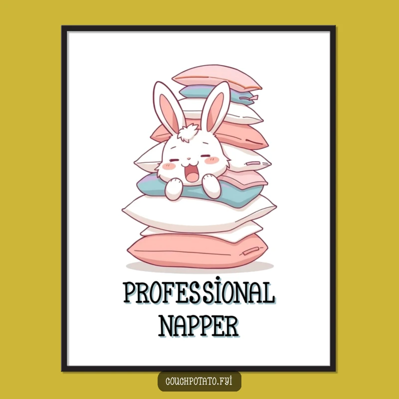 Funny Bunny Pillow Dream Poster: A Hilarious Whimsical Decor Gift