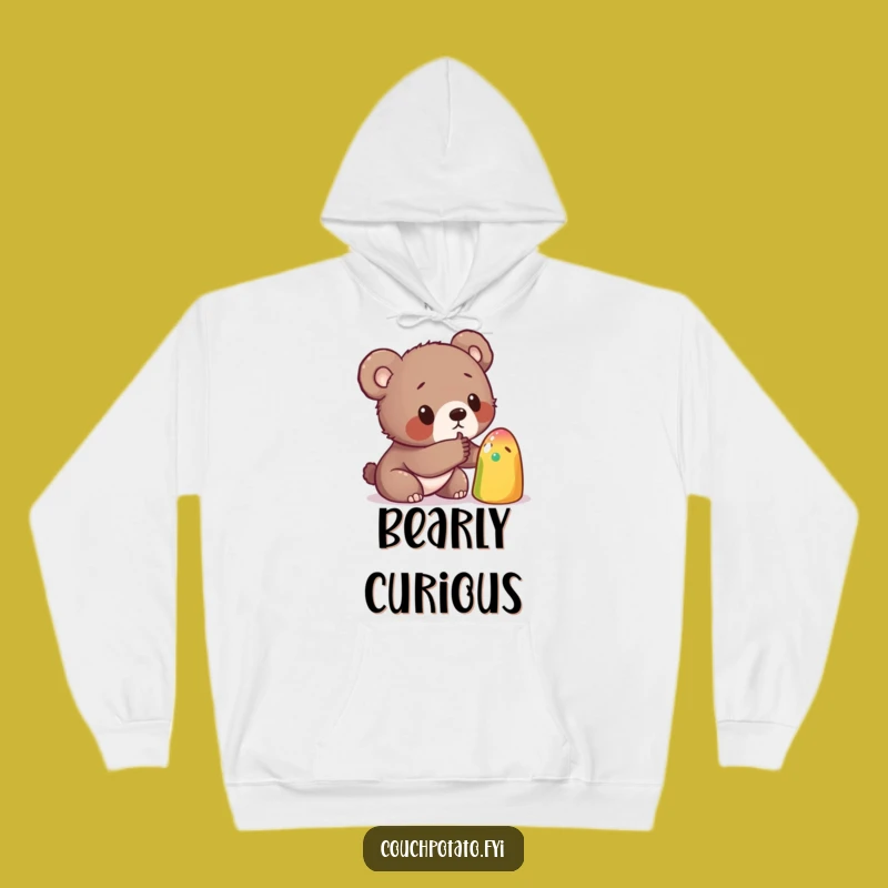 Funny Bear Cub Curiosity Hoodie: Cozy Sweatshirt for Little Explorers