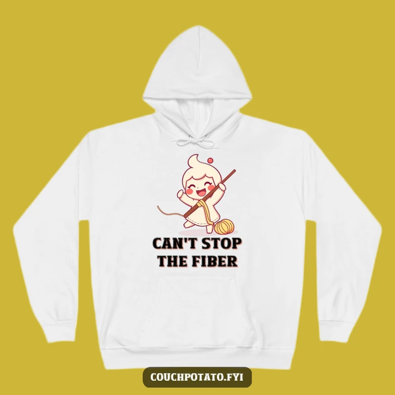 Cozy Funny Yarn Swinging Crochet Hoodie: Warmth for Crafters!