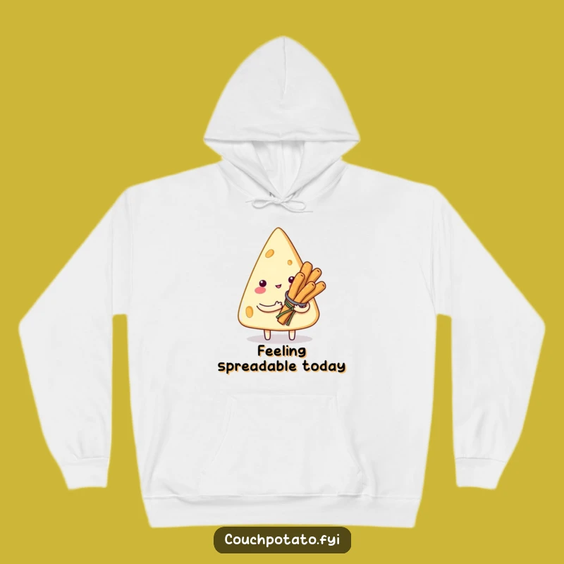 Cozy Funny Cream Cheese Hug Hoodie: Smitten Snack Lover Gift