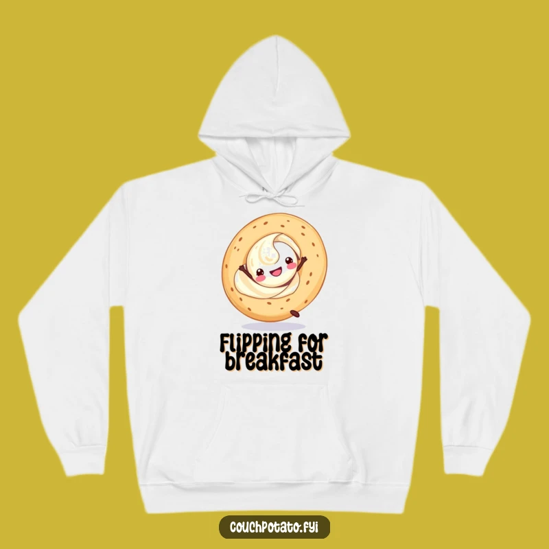 Funny Cream Cheese Cartwheel Hoodie: Cozy Up with Comedic Breakfast Vibes!