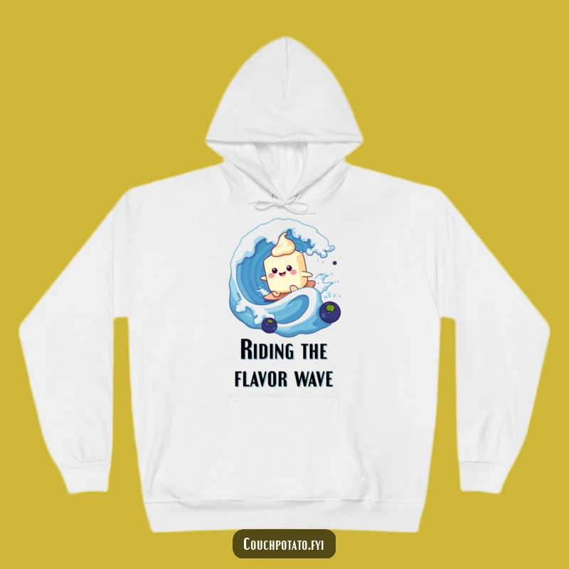 Funny Cream Cheese Surfing Hoodie: Cozy Up with Comedic Coastal Vibes!