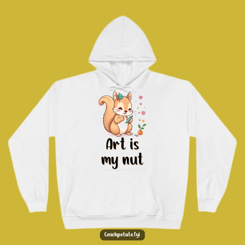Funny Creative Squirrel Art Hoodie: Cozy & Whimsical Squirrel Crafting Sweatshirt