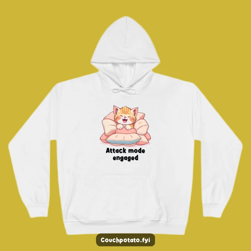 Funny Giggling Kitten Hoodie: Cozy Comfort with Playful Tumbles Gift