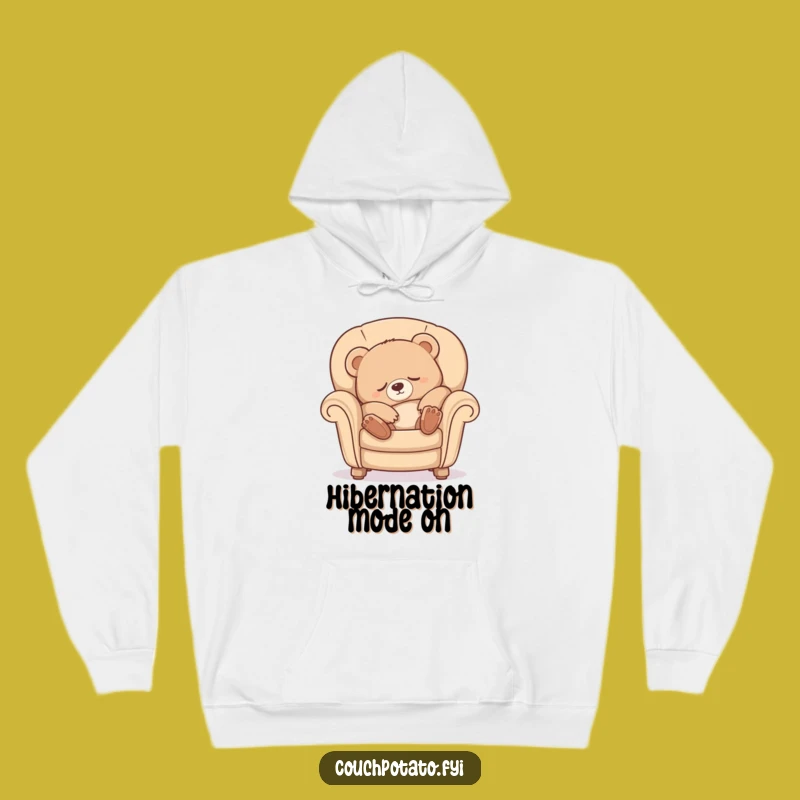 Funny Sleepy Bear Hoodie: Luxurious Cozy Vibes for Ultimate Relaxation Gift