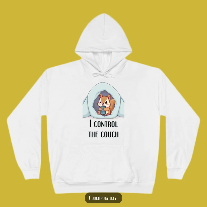 Cozy Funny Squirrel Gamer Hoodie - Blanket Fort Character Comfort