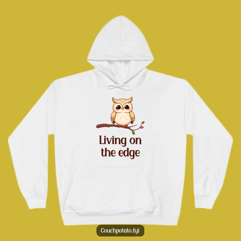 Funny Owl Hoodie: Stay Cozy with This Hilarious Bird's Precarious Perch Design